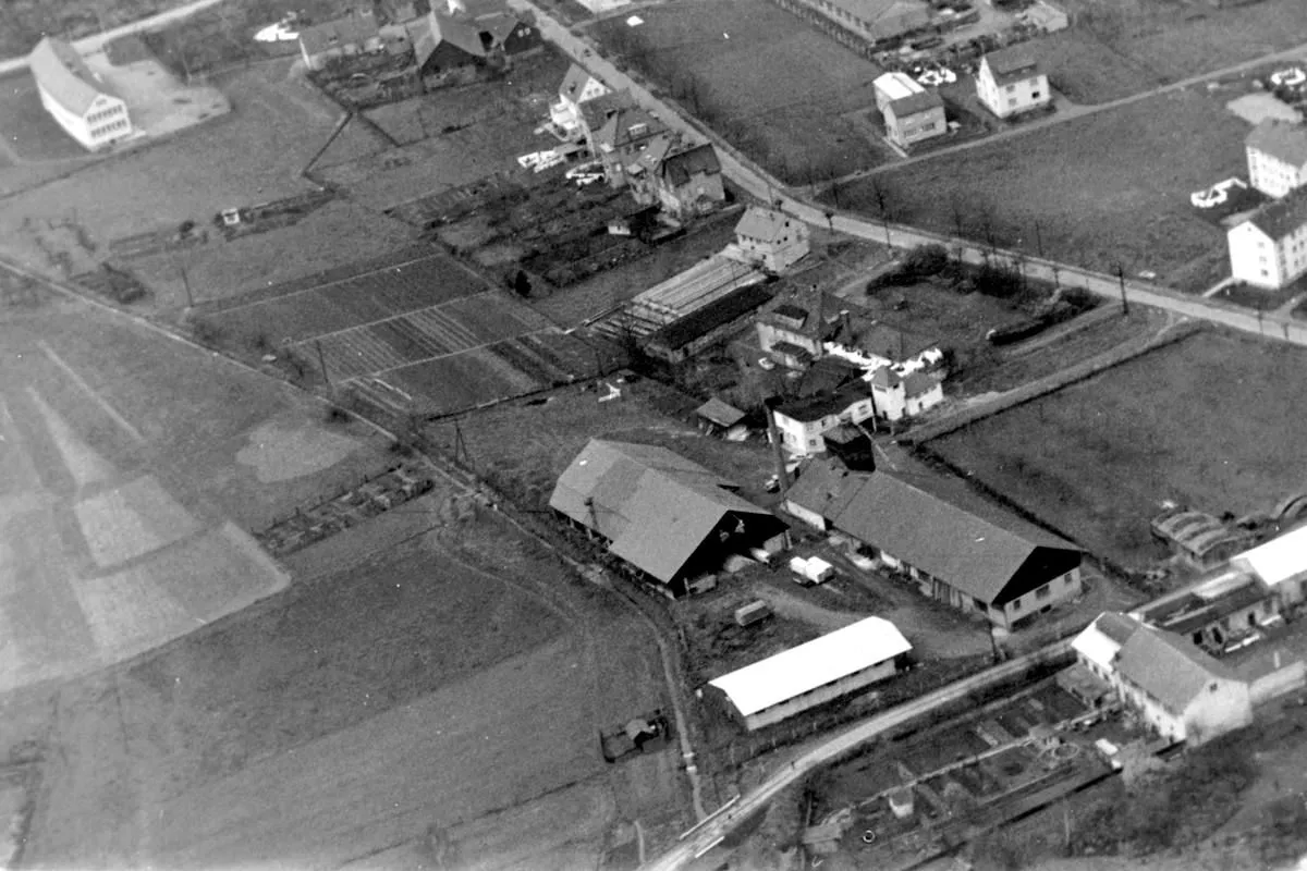 Firmengelände Max Brenner KG Wächtersbach im Jahr ca 1950 Firmengelände Max Brenner KG in Wächtersbach im Jahr ca 1950